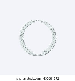 laurel wreath - light gray vector icon