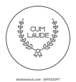 Laurel wreath line icon.