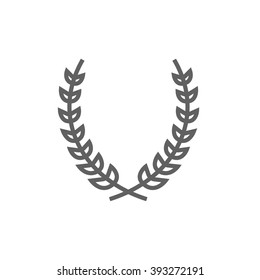 Laurel wreath line icon.