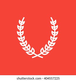 Laurel Wreath Line Icon.