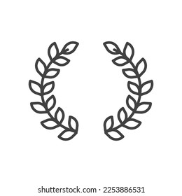 Laurel wreath line icon. linear style sign for mobile concept and web design