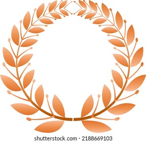 Laurel wreath logo template. Premium label frame