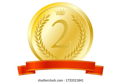 Laurel wreath medal and ribbon