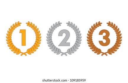 laurel wreath medals