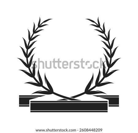 Laurel wreath nobility symbol design
