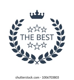 Laurel wreath on white background. Vector Illustration
