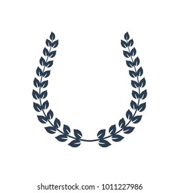Laurel wreath on white background. Vector Illustration
