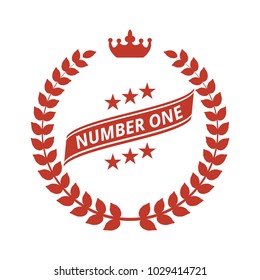 Laurel wreath on white background. Vector Illustration