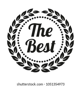 Laurel wreath on white background. Vector Illustration