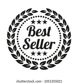 Laurel wreath on white background. Vector Illustration