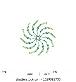 laurel wreath ornamental leaf icon