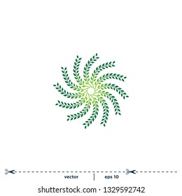 laurel wreath ornamental leaf icon