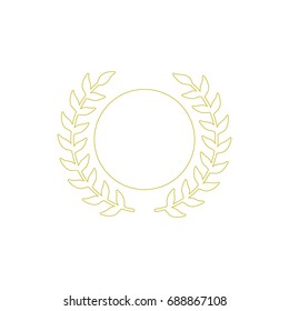 Laurel wreath. Outline vector.