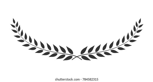 Laurel wreath oval-shaped vector isolated on white background