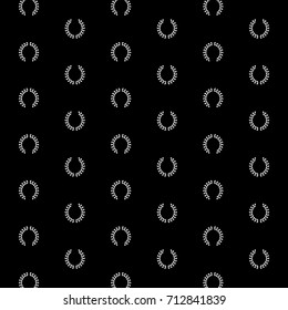 Laurel wreath pattern on black background, stock vector