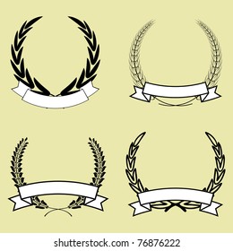 Laurel wreath with ribbon