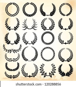 Laurel wreath - set