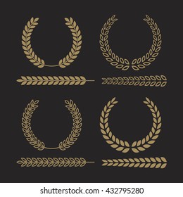 Laurel Wreath set. Laurel wreath Icon