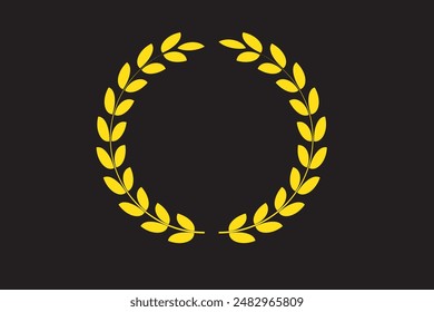 Laurel wreath. Set outline silhouette hand drawn laurel wreaths isolated Doodle floral frames. Vector illustration