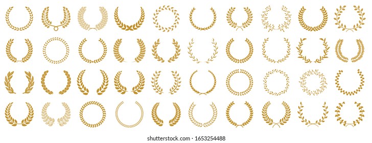 
Laurel wreath set of various shapes