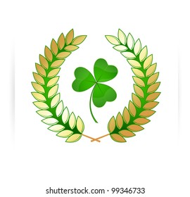 Laurel Wreath Shamrock Banner