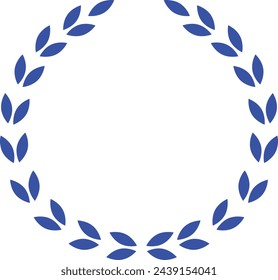 Laurel Wreath sign. Vector. Flat style black icon on white.