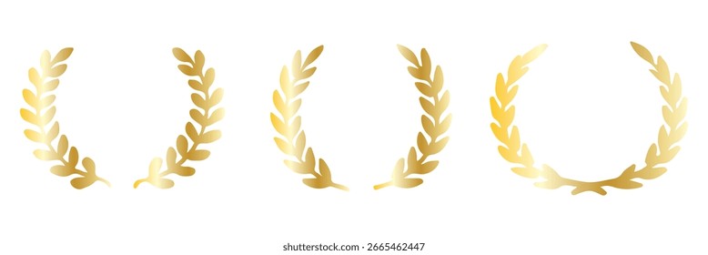 coroa de louros Silhueta bundle vetor icon