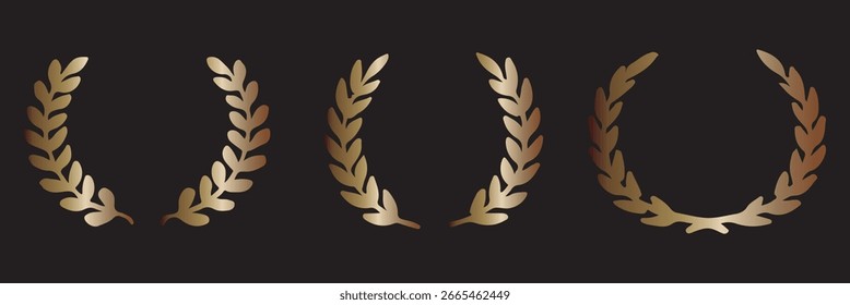 laurel wreath Icono de Vector de Paquete de silueta
