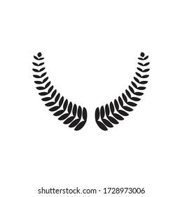Laurel wreath silhouette icon a design isolated on white background 