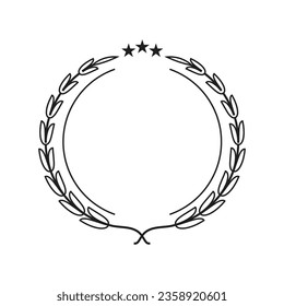 laurel wreath silhouette vector design