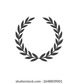 Laurel wreath silhouette vector design