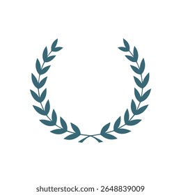 Laurel wreath silhouette vector design
