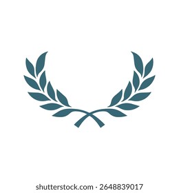 Laurel wreath silhouette vector design