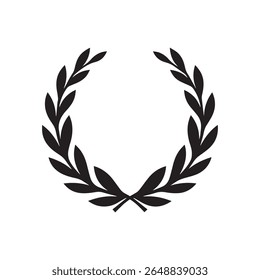 Laurel wreath silhouette vector design
