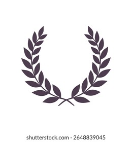 Laurel wreath silhouette vector design