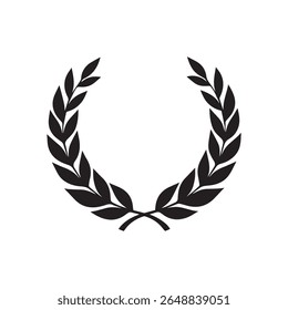 Laurel wreath silhouette vector design
