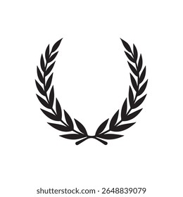 Diseño de Vector de silueta de corona de laurel