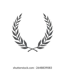 Laurel wreath silhouette vector design