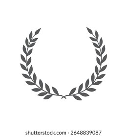 Laurel wreath silhouette vector design