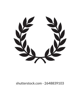 Laurel wreath silhouette vector design