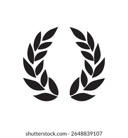 Laurel wreath silhouette vector design