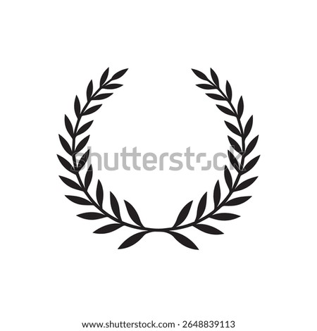 Laurel wreath silhouette vector design