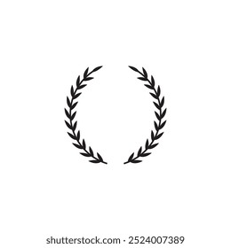 Laurel wreath silhouette vector icon