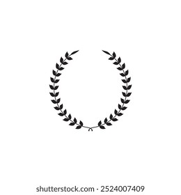Laurel wreath silhouette vector icon