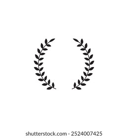 Laurel wreath silhouette vector icon