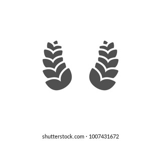 Laurel wreath simple icon. Reward symbol. Winner award sign. Quality design elements. Classic style. Vector