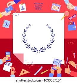 Laurel wreath symbol