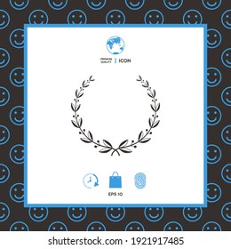Laurel wreath symbol. Elements for your design