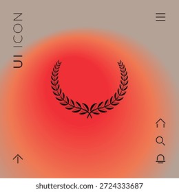 Lorbeerkranzsymbol. Elemente für Ihr Design