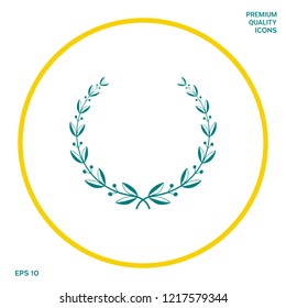 Laurel wreath symbol. Graphic elements for your design